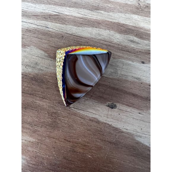 Multi Color Czech 1950's Futuristic Glass Brooch Brusel Style - Picture 8 of 8